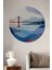 Gökyüzünde Kanat Çırpan Şahin Yağlı Boya Görünümlü Dekoratif Ahşap Ev/işyeri/ofis Yuvarlak Tablo 1