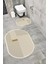 Su Emici Yumuşak Kaymaz Taban Sünger Dolgulu Yıkanabilir Dekoratif Banyo Paspası Takımı 1150 Oval 1