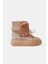 Kadın Kürklü Kalın Taban Bağcıklı Termal Kar Botu - Bej 2