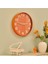 Dekoratif Duvar Saati - Turuncu - 38 cm 2