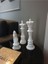 3'lü Set Dekoratif Satranç Biblo Takımı, Satranç Heykel Set, Chess Set, Şah Vezir At Dekoratif Biblo 3