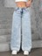 Kadın Baggy Fit Denim Jean Yıkamalı Pantolon 3