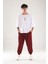 Erkek Fitilli Bordo Relax Fit Pileli Şalvar Pantolon COC1127 1