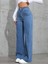 Kadın Baggy Fit Denim Jean Yıkamalı Pantolon 4