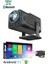 HY320 Mini Siyah Taşınabilir Sinema Projektörü 4K 720P Ev Sineması Bluetooth Android Projeksiyon 1
