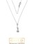 Beyaz Altın Sertifikalı Premium Created Taşlı 42 cm Trapez Kesim Kolye 1