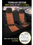 Skoda Citigo 2014 ve Sonrası Taba Başak Serisi Tay Tüyü Koltuk Kılıfı Seti (Ön–arka, Başlıklı, Yan Airbag Uyumlu) 3
