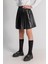 Dmb Piliseli Deri Etek - Siyah 2