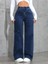 Kadın Baggy Fit Denim Jean Yıkamalı Pantolon 3