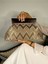 Bahram - Ahşap Burslu Kumaş Portföy Çanta, Clutch, El Çantası 6