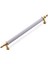 Beyaz Gold Metal Kulp 192 mm Dayanıklı Mobilya Kulbu, Dolap Çekmece Için Modern Dekoratif Tasarım 1
