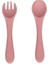 Pembe Silikon Çatal ve Kaşık - Küçük Eller İçin Ergonomik Tasarım, BPA İçermez 4