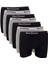 7 Adet Feelline Siyah ve Gri Pamuklu Doğal Likralı Erkek Boxer 1