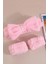 Peluş Pembe Bileklik + Makyaj ve Banyo Bandı Seti 3