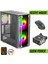 Griffin G6 Argb Gaming Bilgisayar Kasası (2×200MM + 1×120MM Fan, Type-C, Kumandalı) – 600W 80+ Bronze Psu Dahil 1