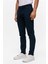 Lacivert Slim Armürlü Kanvas Pantolon 3