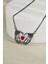 Siyah Gotik Skeleton Heart Kolye 1
