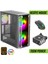 Griffin G6 Argb Gaming Bilgisayar Kasası (2×200MM + 1×120MM Fan, Type-C, Kumandalı) – 700W 80+ Bronze Psu Dahil 1