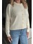 Krem Basic Düğmeli Hırka - 4488 3
