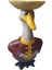 Vintage Duck Sculpture Fiberglass Kung Fu Panda Figür Oyuncak & 11 cm 3