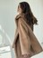 Urban Retro Kapüşonlu Oversize Ceket Kaban Kadın Camel 5