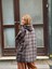 Urban Retro Kapüşonlu Oversize Ceket Kaban Kadın Füme 3