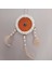 El Yapımı Turuncu Nazar Boncuklu Dreamcatcher – Tüylü, Boncuklu, Dekoratif Duvar Süsü 1