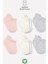 Bistyle 6'lı Basic Penye Sneakers Çorap 20101 Pembe Ekru Gri 1