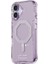 iPhone 17 Uyumlu Kılıf M-Safe Şarj Özellikli Şeffaf Airbag Saido Mag-Charge Kapak Lila 3