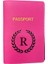 Harf Tasarımlı Deri Pasaport Kılıfı R 1