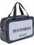 Şeffaf Seyahat Makyaj Çantası Büyük Boy Washbag Siyah 1