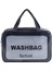 Şeffaf Seyahat Makyaj Çantası Büyük Boy Washbag Siyah 2
