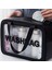 Şeffaf Seyahat Makyaj Çantası Büyük Boy Washbag Siyah 3