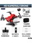 Başlangıç Drone 720P Hd Kameralı Drone Katlanabilir Taşıma Çantalı 4 Pervaneli Havada Sabit Kalır Kırmızı ve Siyah 2