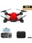 Başlangıç Drone 720P Hd Kameralı Drone Katlanabilir Taşıma Çantalı 4 Pervaneli Havada Sabit Kalır Kırmızı ve Siyah 3