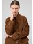 Petra Kadın Kahverengi Gömlek Yaka Oversize Süet Deri Ceket 25WGD53221B 6