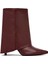Kadın Bordo Ince Topuklu Deri Bot 25AFD160218 1