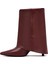 Kadın Bordo Ince Topuklu Deri Bot 25AFD160218 4