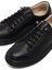 Kadın Siyah Bağcıklı Deri Sneaker 25AFD501418 10