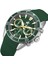 BP3730X.375 Erkek Kol Saati | Koyu Yeşil Silikon Kordon & Gümüş Kasa 2