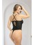 Siyah Çizgili Bodysuit - 876 2