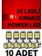 T10 LED 26 Ledli 10 Adet W5W Metal Ultra Power Kırmızı Park Plaka Tavan Ampulü 1