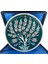 Yeşil Zeminli Hayat Ağacı Desenli 25CM Iznik Çini Tabak 1