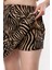 Süet Kadife Zebra Desenli Şort Etek 8