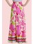 Viskon Kumaş Yırtmaçlı Çiçek Desenli Uzun Etek 3