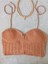 Vip Handmade Koyu Bej Crop Top Büstiyer 6