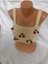 Crop Top Büstiyer Açık Sarı Kiraz Desenli Handmade 1