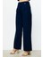 Kadın Köprülü Bol Paça Pantolon 4124 Lacivert 3