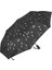 Yağmur Damlası Desenli Tam Otomatik Lux Kadın Şemsiyesi Siyah 4