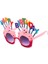 Nessiworld Happy Birthday Yazılı Pembe Fuşya Renk Parti Gözlüğü 12X7 cm 2